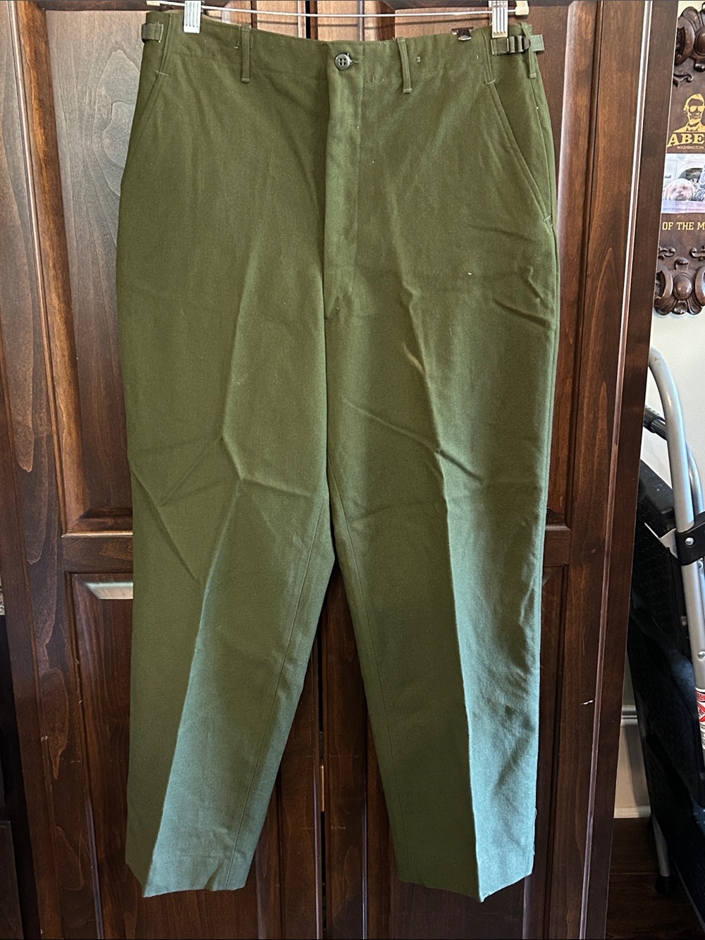 1962 Military DOD Green WOOL Field Trouser Sz 36x30